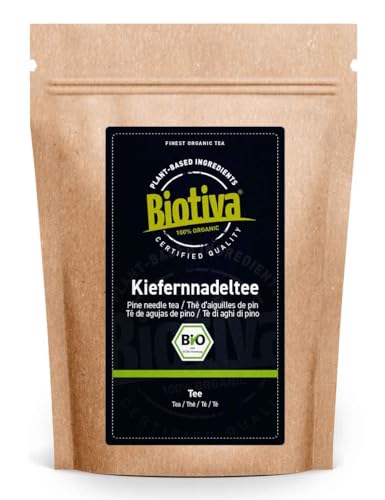 Kiefernadeltee - 250g - Ganze Kiefernnadeln - Geprüfte Qualität - 100% natürlich und vegan - auch als Badetee - 100% Bio-zertifiziert in Deutschland - Biotiva von Biotiva