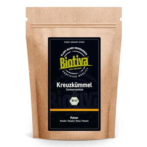 Kreuzkümmel Bio gemahlen 100g - Kumin - oder Cuminpulver - Top Qualität - Abgepackt und kontrolliert in Deutschland - Biotiva von Biotiva