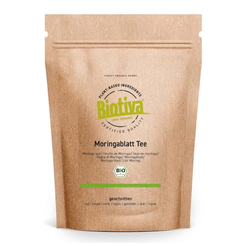 Moringablätter Tee Bio 100g - Moringatee - Moringa oleifera - Baum des Lebens - abgefüllt und kontrolliert in Deutschland - Biotiva von Biotiva