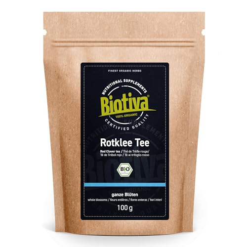 Rotkleeblüten Bio 100g - Trifolium Pratense - Rotklee Tee - Wiesenklee - abgefüllt und kontrolliert in Deutschland - Biotiva von Biotiva