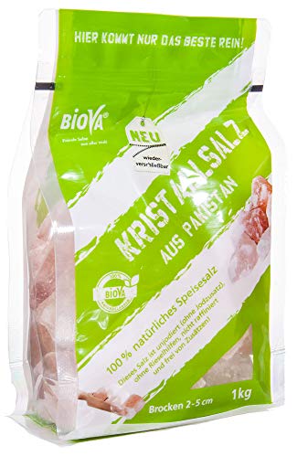 Biova Kristallsalz 1000g Brocken von Biova