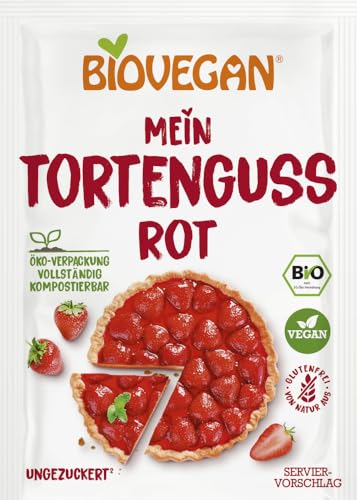 Tortenguss rot, BIO 18 x 14 gr von Biovegan