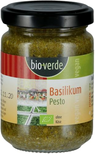 Basilikum-Pesto vegan 18 x 125 ml von Bioverde