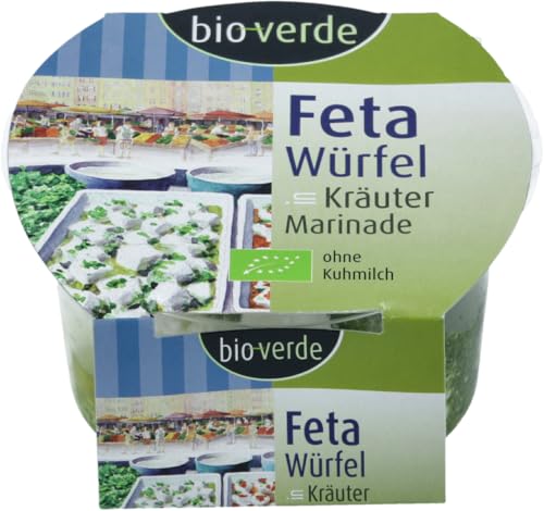 Feta-Würfel mit Kräuter-Marinade 12 x 125 gr von Bioverde