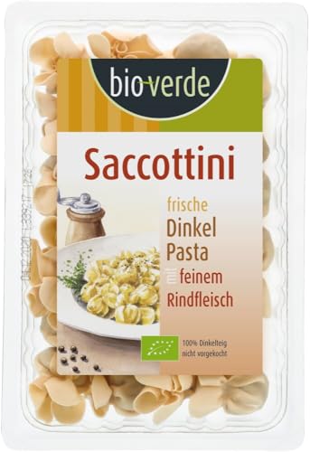 Frische Dinkel Saccottini mit Rindfleisch 12 x 250 gr von Bioverde