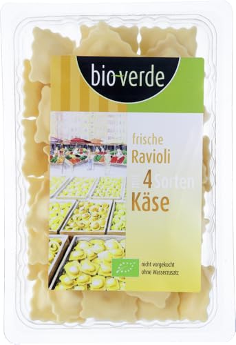 Frische Ravioli mit 4 Sorten Käse 12 x 250 gr von Bioverde