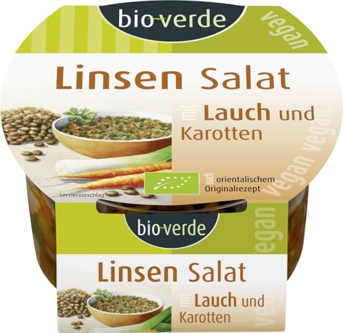 Linsen-Salat mit Lauch und Karotte, vegan 18 x 125 gr von Bioverde