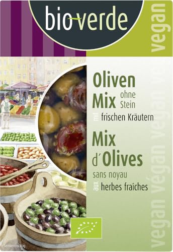 Oliven-Mix ohne Stein mariniert "International" von Bioverde