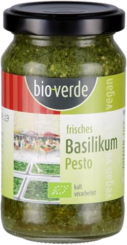 Pesto Basilikum frisch, vegan 12 x 165 gr von Bioverde