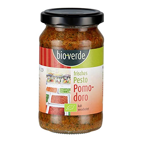 bio-verde - Pesto Pomodoro kalt verarbeitet - garantiert nicht erhitzt - 165 g von Bioverde