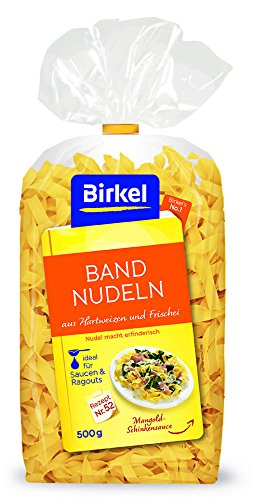 Birkel's No.1 Bandnudeln 8 mm, 8er Pack (8 x 500 g Beutel) von Birkel