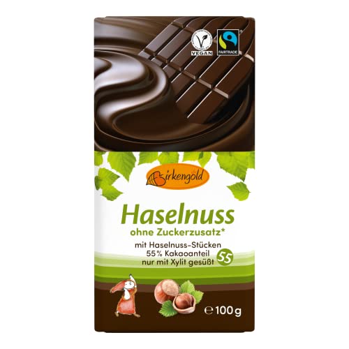 Birkengold Zartbitter Schokolade mit Nüssen, 3er Pack (3 x 100 g) von Birkengold