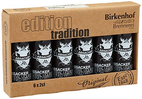 BIRKENHOF Brennerei | Tasting-Set Edition: "Absacker" - Kräuterlikör verfeinert mit Rum | (6 x 0,02l ) von Birkenhof Brennerei