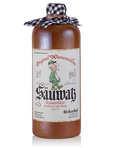 BIRKENHOF Brennerei | Westerwälder Säuwatz - Kümmelbrand verfeinert mit Rum | (1 x 0,7l ) - 38 % vol. von Birkenhof Brennerei