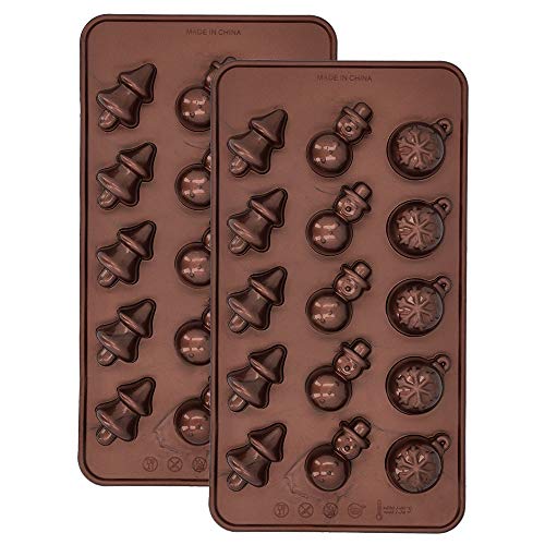 Birkmann RBVB5 Chocolaterie lebensmittelechtem Silikon, Pralinenform Weihnachten (2er Pack) von RBV Birkmann