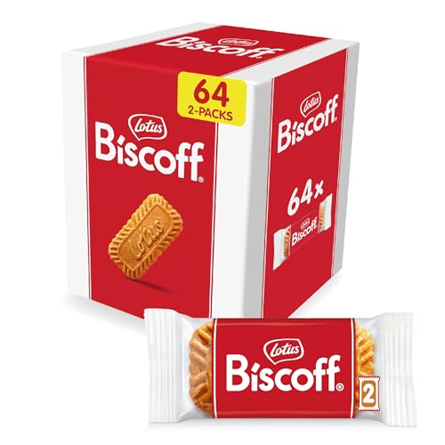 Lotus Biscoff | Karamellisierter Keks | Einzeln Verpackte Kekse im 2er Pack | Nur Natürliche Inhaltsstoffe | Vegan | 64x2 | 992g von Biscoff