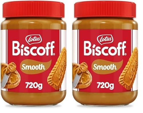 Lotus Biscoff | Süßer Brotaufstrich | Cremig | Karamellisierter Keksgeschmack | Vegan | Nussfrei | Kein Zusatz von Aromen oder Farbstoffen | PET Glas | 720g (Packung mit 2) von Biscoff