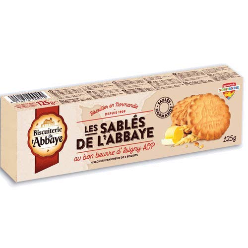 Biscuitere de l'Abbaye - Buttersandkekse Natur (Sablés de l'Abbaye) 125 g von Biscuiterie de l' Abbaye