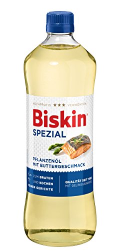 Biskin Spezial Pflanzenöl Mit Buttergeschmack, 12Er Pack (12 X 750 Ml) von Biskin