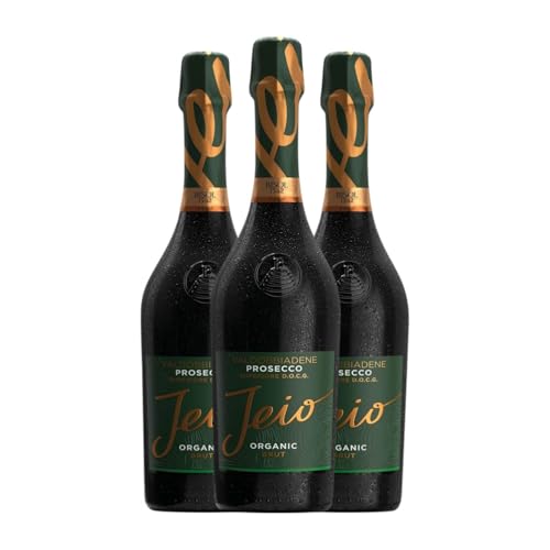 Bisol Jeio Organic Glera Brut Prosecco di Valdobbiadene Superiore di Cartizze 75 cl Weißer Sekt (Karton mit 3 Flaschen von 75 cl) von Bisol