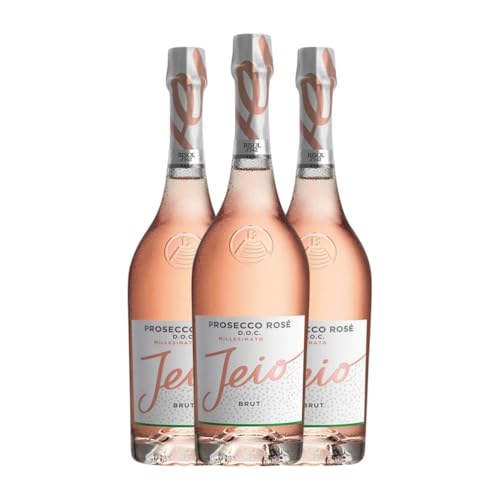 Bisol Jeio Rosé Brut Prosecco 75 cl Rosé Sekt (Karton mit 3 Flaschen von 75 cl) von Bisol