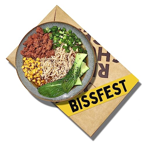 bissfest Miso Ramen Rezeptbox (für 3-Personen) - vegan - inkl. Bio Pilz Mix, REISHUNGER Shiro Miso Paste & Bio Ramen Nudeln (250 g) von Bissfest