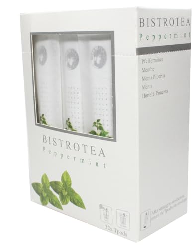 Bistrotea TPods 32 Teesticks BIO|Pfefferminz|einzeln in Aromaschutzkuverts verpackt|4er Pack je 32 pro Sorte=128 Sticks von Bistrotea