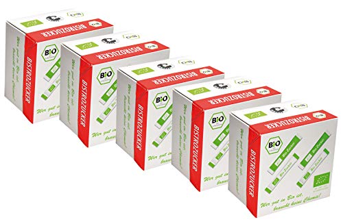 BIO Zuckersticks 70 x 3,6g befüllt mit weißem BioRübenzucker, 5er Pack = 5 x 252g | Natürlich nachhaltiger Markenzucker aus deutschem Zuckerrübenanbau von Bistrozucker