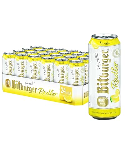 BITBURGER® Radler | Dosen-Bier (24x 0,5l) | Hopfenbetonter Pilsgenuss Mit Limonade | Aus Besten Hopfensorten | Nach Deutschem Reinheitsgebot Gebraut von Bitburger