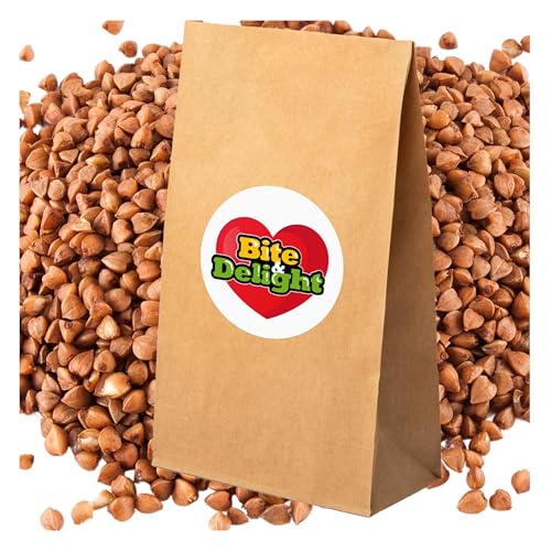 Bite & Delight 10kg Buchweizengrütze Gerösteter Buchweizen Glutenfrei Koscher Ballaststoffquelle Rein und Ohne Verunreinigungen Eiweißquelle Vegan von Bite & Delight