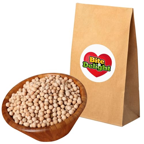 Bite & Delight 10kg Gelbe Erbsen Ganze Ungeschälte Körner Rein und Ohne Zusätze oder Staub Getrocknete Natürliche Proteinquelle von Bite & Delight