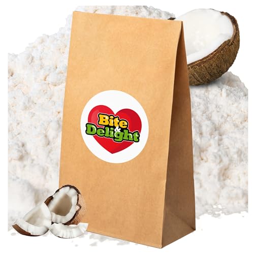 Bite & Delight 10kg Kokosmehl Ohne Fett Glutenfrei Niedriger Glykämischer Index Alternative zu Weizenmehl Vegan von Bite & Delight