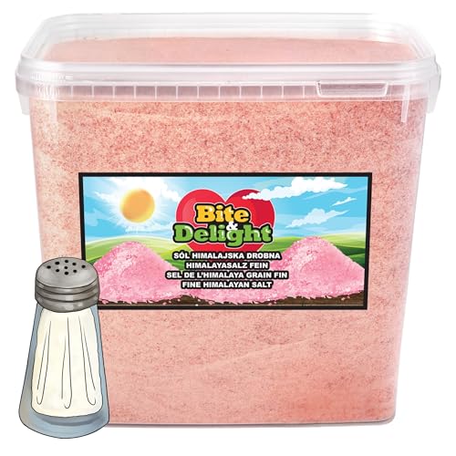 Bite & Delight Feines Himalaya Salz - Reich an Mineralien - Unraffiniert - Ohne Konservierungsstoffe - Natursalz - Für Feinschmecker - 100% Veganes Speisesalz - Steinsalz - Salzgebirge - 12kg von Bite & Delight