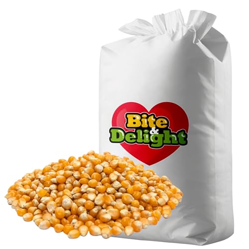 Bite & Delight Popcorn Mais - Kinopopcorn für Popcornmaschine - Popcornloop - Natürlich Knuspriger Genuss - Butterfly Popcorn Mais - der Klassiker des Popcorn Mais - Ohne Zusätze - 10 kg von Bite & Delight