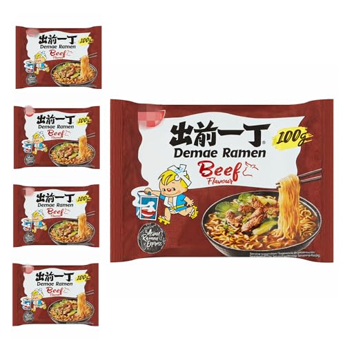 Nissin Instant-Nudel-Rindfleisch-Geschmack 100g x 5 Packungen von Bites of Asia