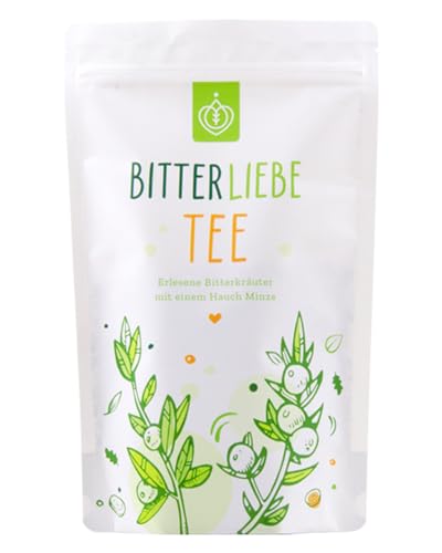 BitterLiebe® Kräutertee lose 100g mit der Kraft der Bitterstoffe I Bitterkräuter, Löwenzahn, Tausendgüldenkraut, Fenchel, Pfefferminz I ca. 60 Tassen von Bitterliebe