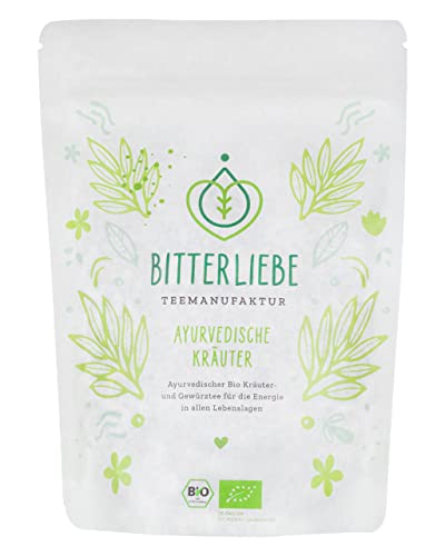 BitterLiebe® Teemanufaktur Ayurvedische Kräuter Bio Kräutertee lose mit der Kraft der Bitterstoffe I Bitterkräuter, Zitronengras, Fenchel uvm. I ca. 70 Tassen (240g) von Bitterliebe