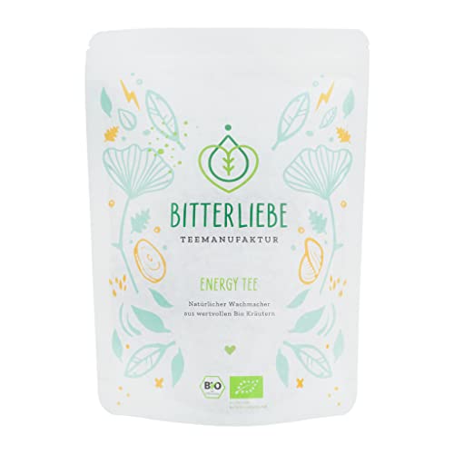 BitterLiebe® Teemanufaktur Energy Tee Bio Kräutertee lose als natürlicher Wachmacher I Energietee mit Guayusa, Guarana, Mate I ca. 70 Tassen (180g) (180g) von Bitterliebe