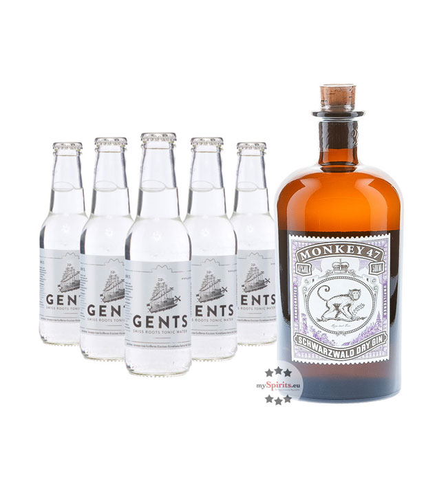 Monkey 47 Sloe Gin & Thomas Henry Tonic Set (47 % vol., 1,5 Liter) von Black Forest Distillers