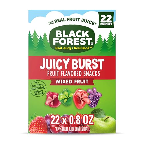 Black Forest, Juicy Burst, Snacks mit Fruchtgeschmack, gemischte Fruchtaromen, eine saftige Explosion natürlicher Aromen, hergestellt mit echtem Fruchtsaft, 22 ml von Black Forest