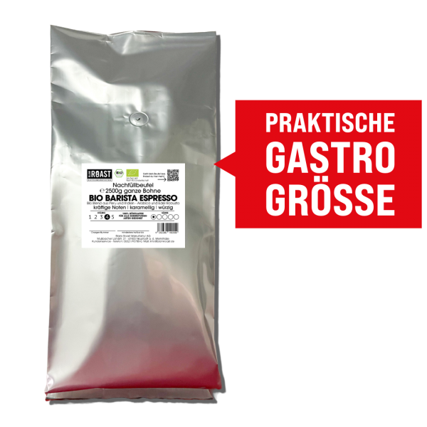 Bio Barista Espresso Nachfüllbeutel Gastrogröße von Blank Roast Manufaktur