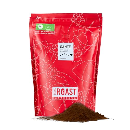 Blank Roast - SANTE - 500g - Bio Kaffee gemahlen & koffeinfrei - 100% Arabica aus Peru - schonend & umweltfreundlich entkoffeiniert - säurearm mit voller Crema - ideal für jede Zubereitungsart von BLANK ROAST