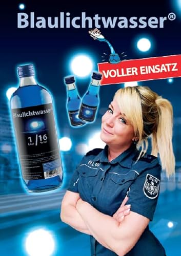 Blaulichtwasser® Plakat "POLICE-GIRL" von Blaulichtwasser