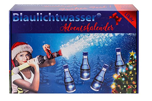 Blaulichtwasser - Blaulichtwasser Adventskalender - Motiv: "Schneegestöber" - Likör 16% vol. von Blaulichtwasser