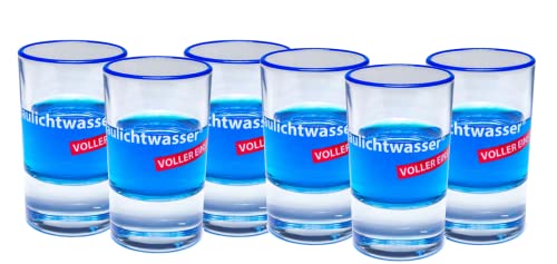 Blaulichtwasser - Blaulichtwasser Shot-Glas "VOLLER EINSATZ!" - 6er-Set von Blaulichtwasser