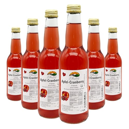 BLEICHHOF® Apfel-Cranberry - Direktsaft, vegan (6x0,3l) von Bleichhof