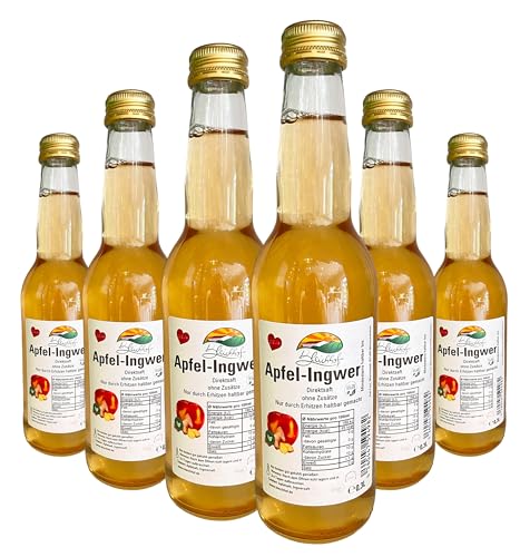 BLEICHHOF® Apfelsaft mit Ingwersaft - Direktsaft, vegan (6x 0,3l) von Bleichhof