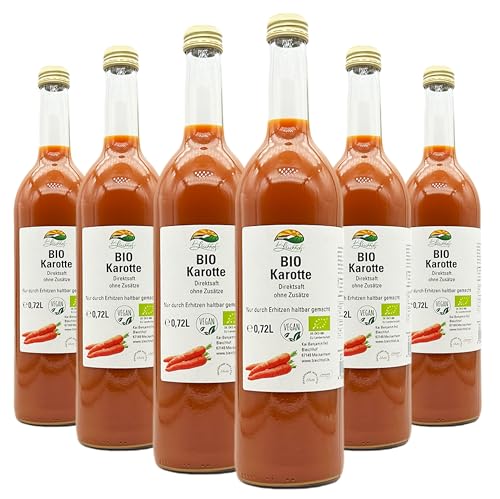 BLEICHHOF® Bio Karottensaft DE-ÖKO-006 - Direktsaft, vegan (6x0,72l) von Bleichhof