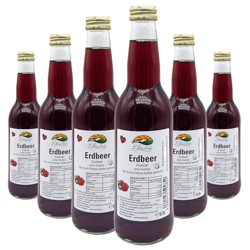 BLEICHHOF® Erdbeersaft - Direktsaft, vegan (6x0,3l) von Bleichhof