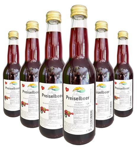 BLEICHHOF® Preiselbeersaft - Direktsaft, vegan (6x0,3l) von Bleichhof